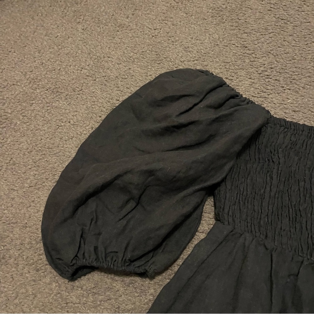 Tuckernuck Black Smocked Square-Neck Mini Dress - Picture 6 of 6